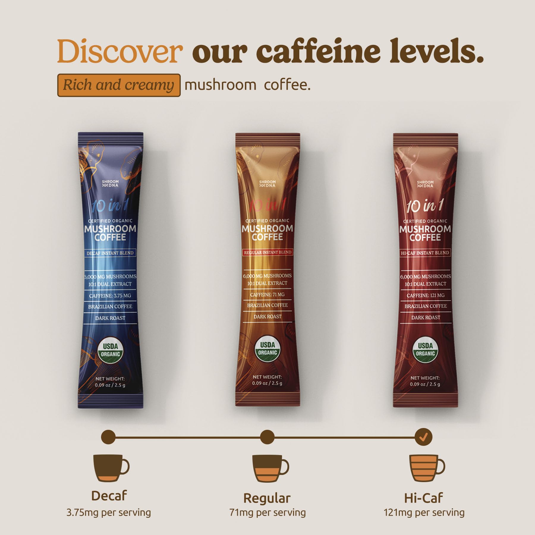 MATCHA DNA Mushroom Coffee Blend lifestyle scene with coffee