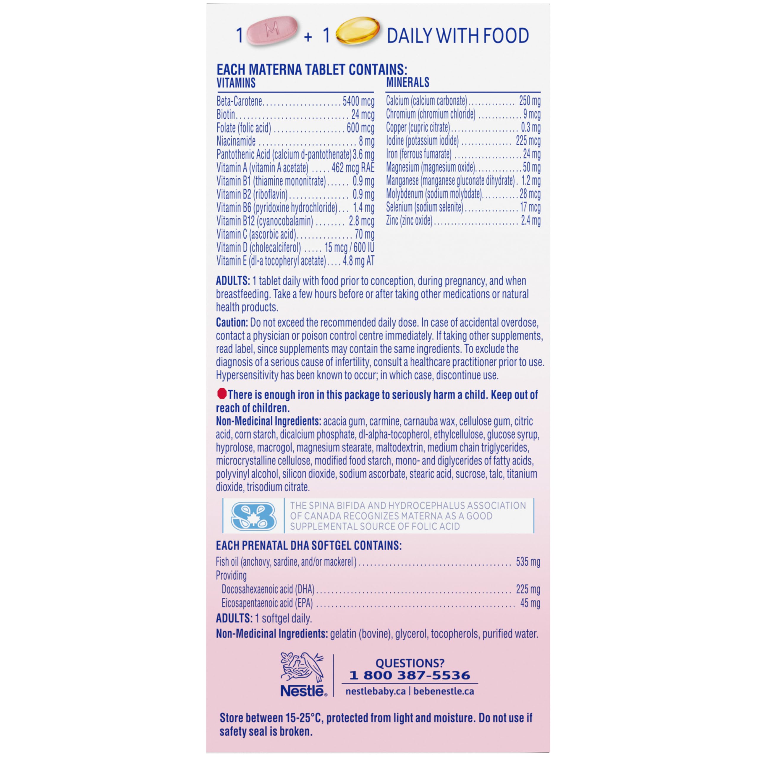 Materna prenatal vitamins and DHA softgel lifestyle scene