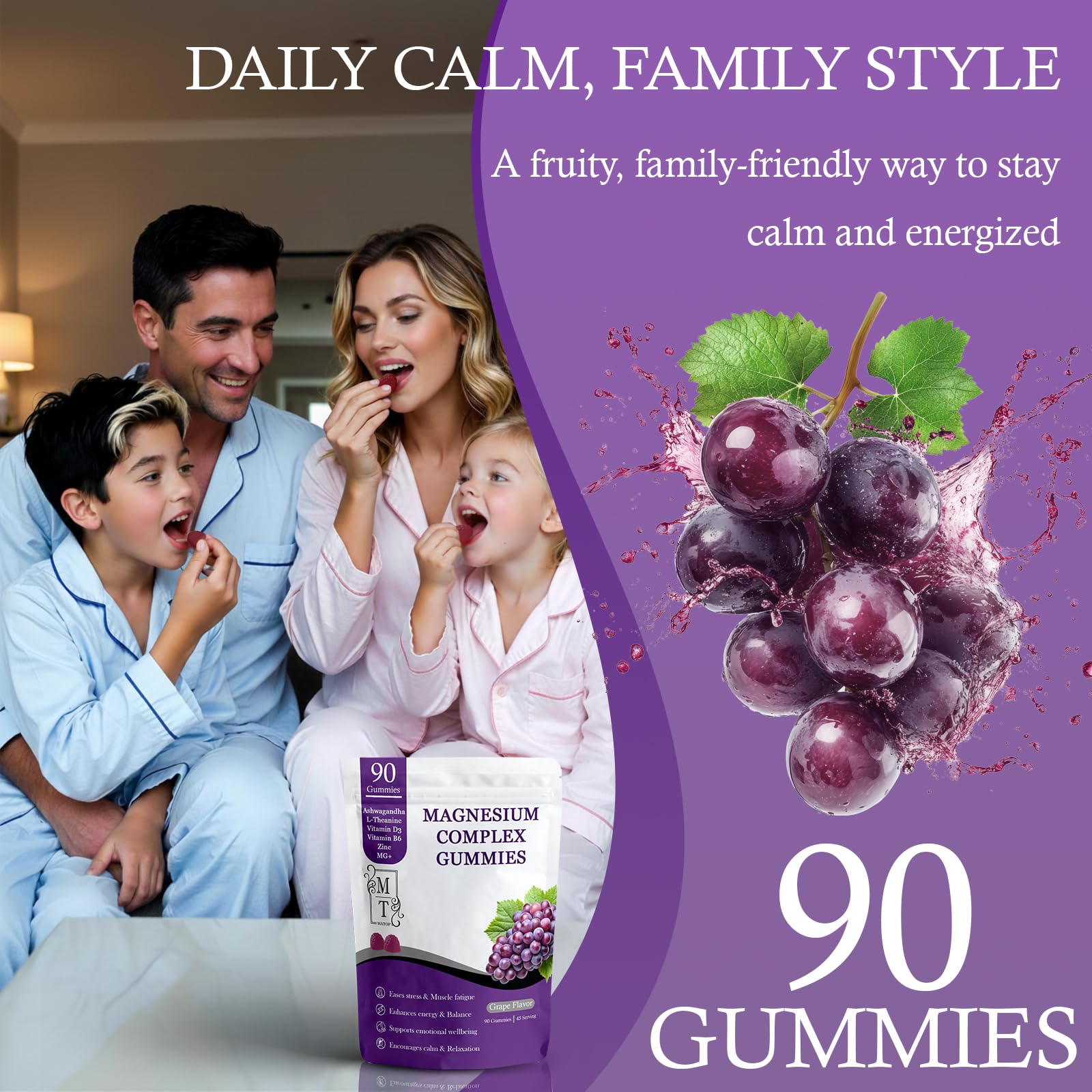 MATOP Magnesium Gummies serving size display