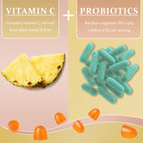 MATOP Probiotic Gummies for Women close-up of two gummies