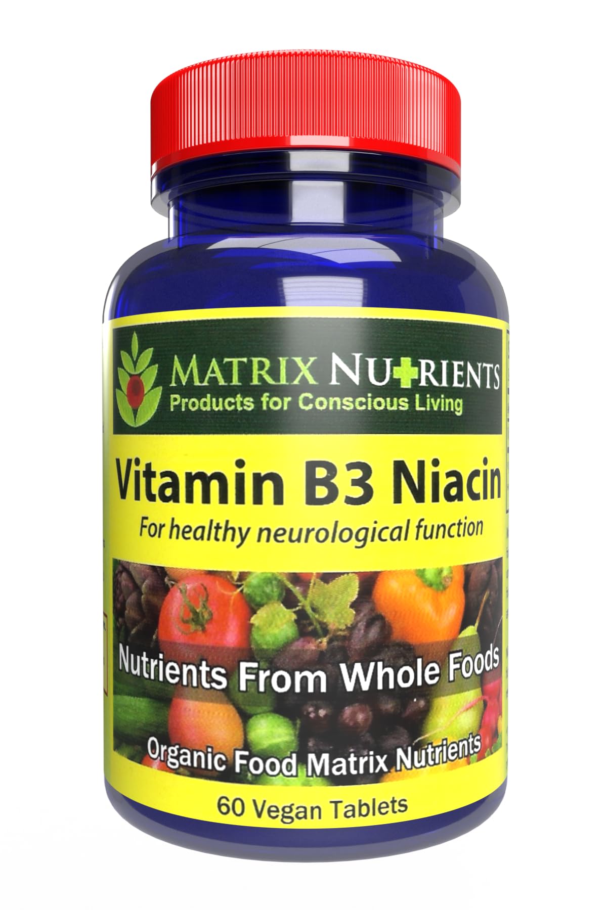 Matrix Nutrients Organic Vitamin B3 Niacin supplement front view