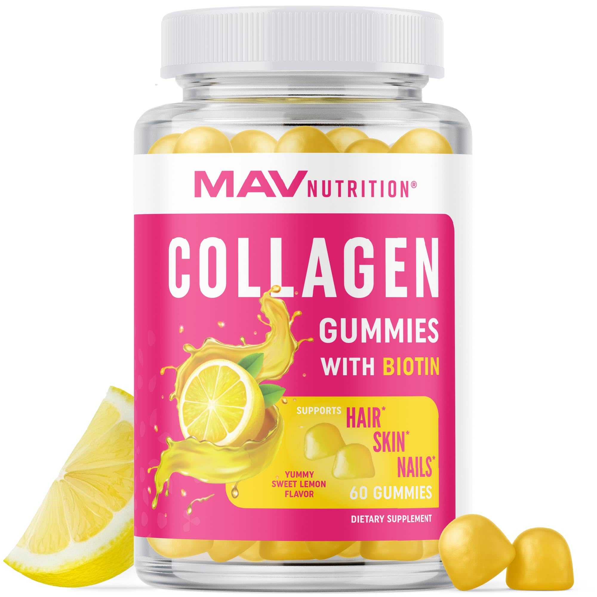 MAV NUTRITION Collagen Gummies bottle front view