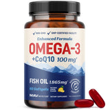 MAV NUTRITION Omega 3 Q10 Supplement 1350MG front view