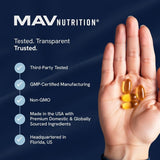 MAV NUTRITION Omega-3 with Vitamin D3 200g side view