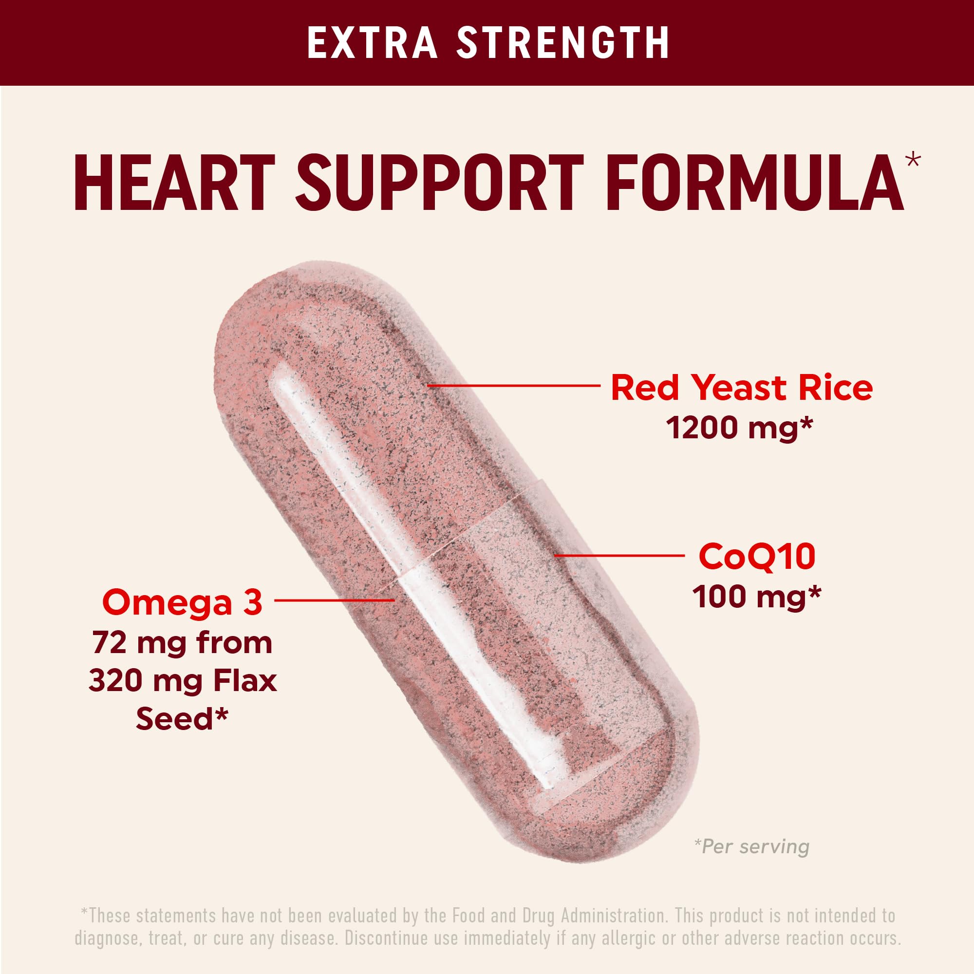 MAV NUTRITION Red Yeast Rice Supplement 1200mg ingredients list