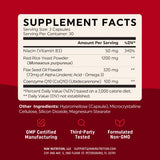MAV NUTRITION Red Yeast Rice Supplement 1200mg with CoQ10