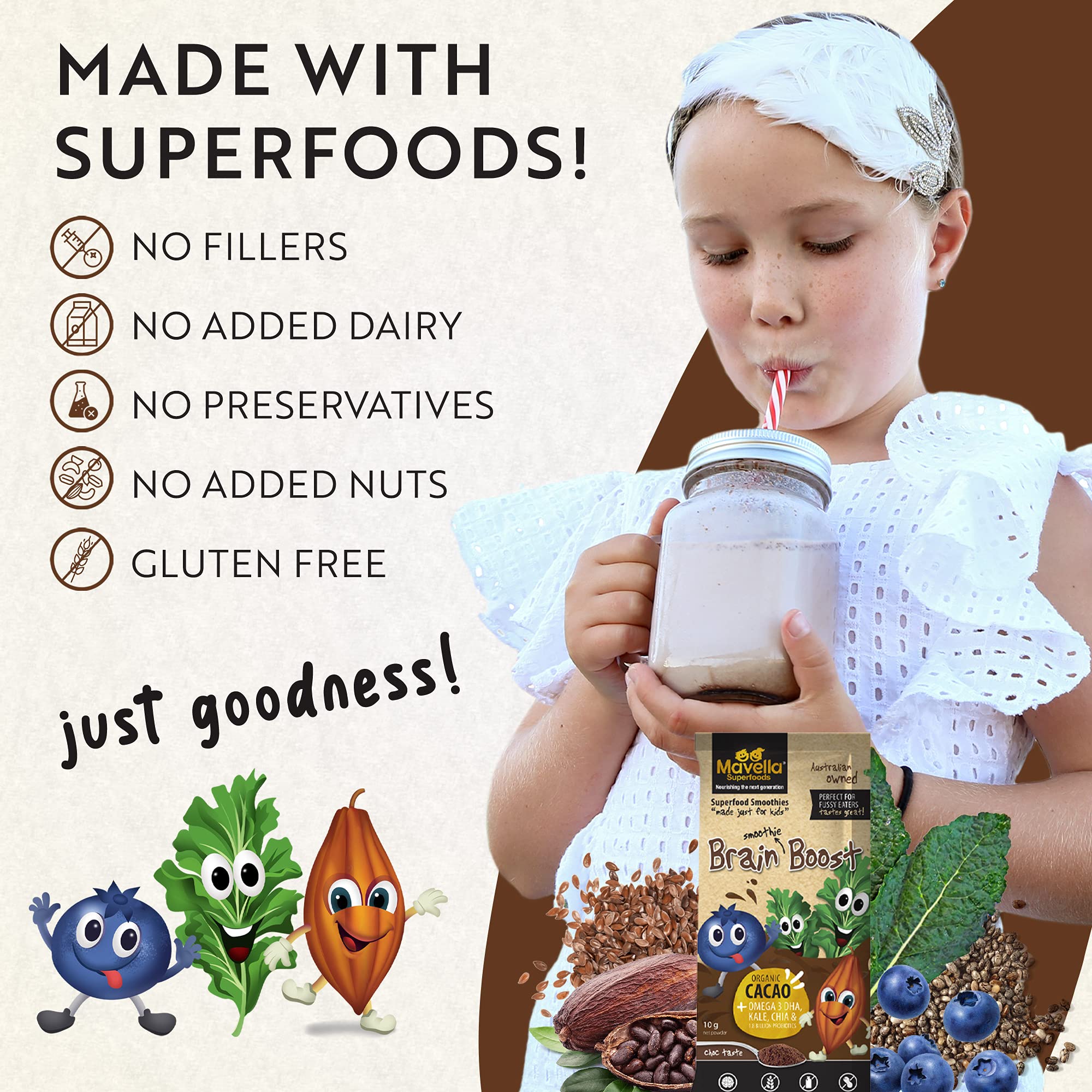 Mavella Focus Supplement for Kids mixing with a drink
