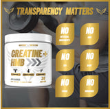 Maverick Nutrition Creatine + HMB 150g supplement in a gym setting