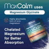 Max Calm Magnesium Supplement Raspberry-Lemonade stick pack in a gym bag