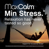 Max Calm Magnesium Supplement Raspberry-Lemonade stick pack with fresh raspberries