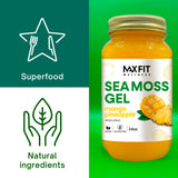MAX FIT Sea Moss Gel 24 oz jar in kitchen setting