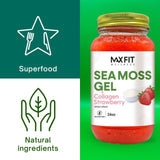 MAX FIT Sea Moss Gel 24 oz jar on kitchen counter