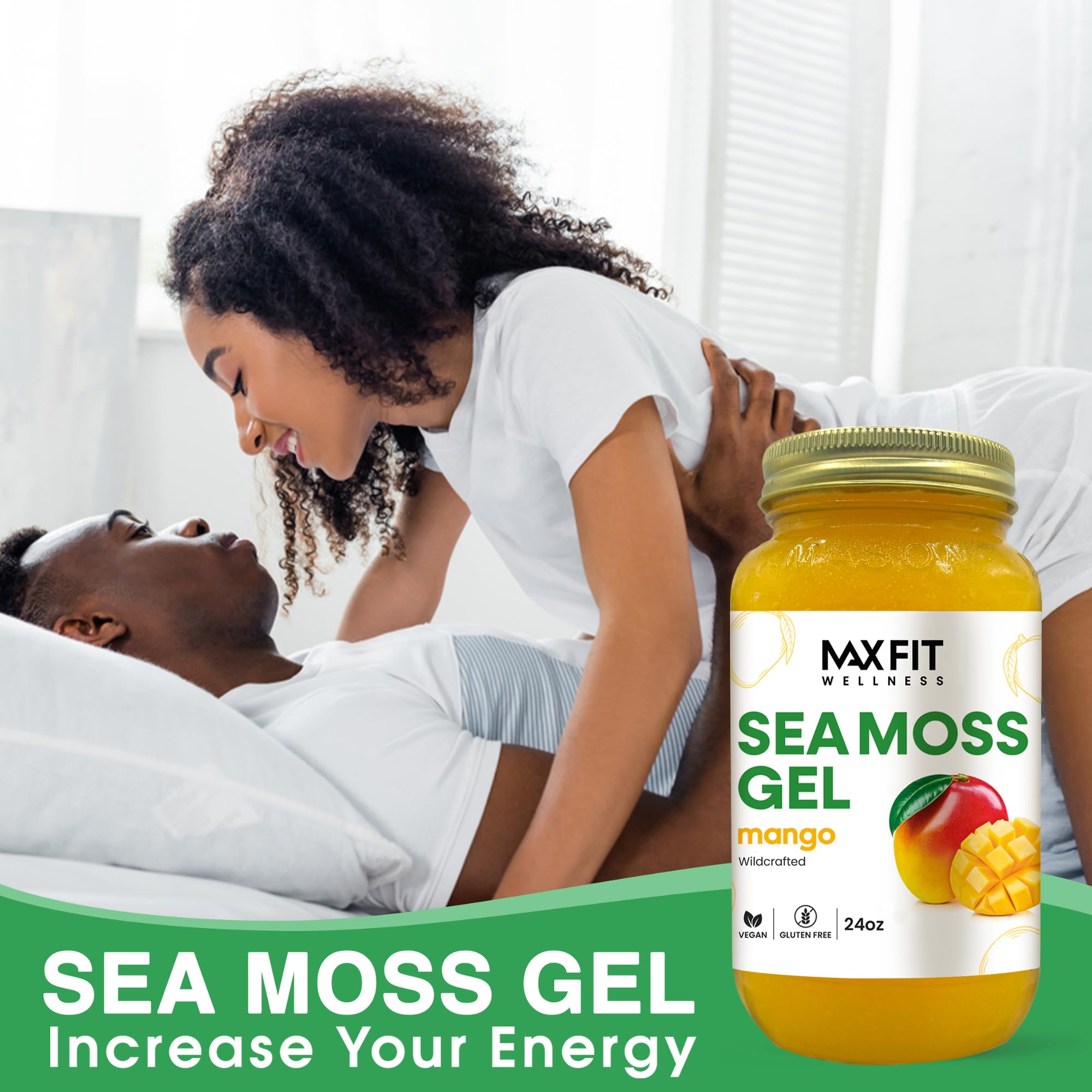 MAX FIT Sea Moss Gel 24 oz jar with lid