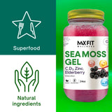 MAX FIT Sea Moss Gel 24oz jar with spoon