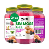 MAX FIT Sea Moss Gel 24oz mason jar front view