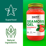 MAX FIT Sea Moss Gel in a bowl with spoon