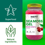 MAX FIT Sea Moss Gel in a bowl with spoon