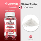 MaxHemp Creatine Gummies displayed with fresh raspberries