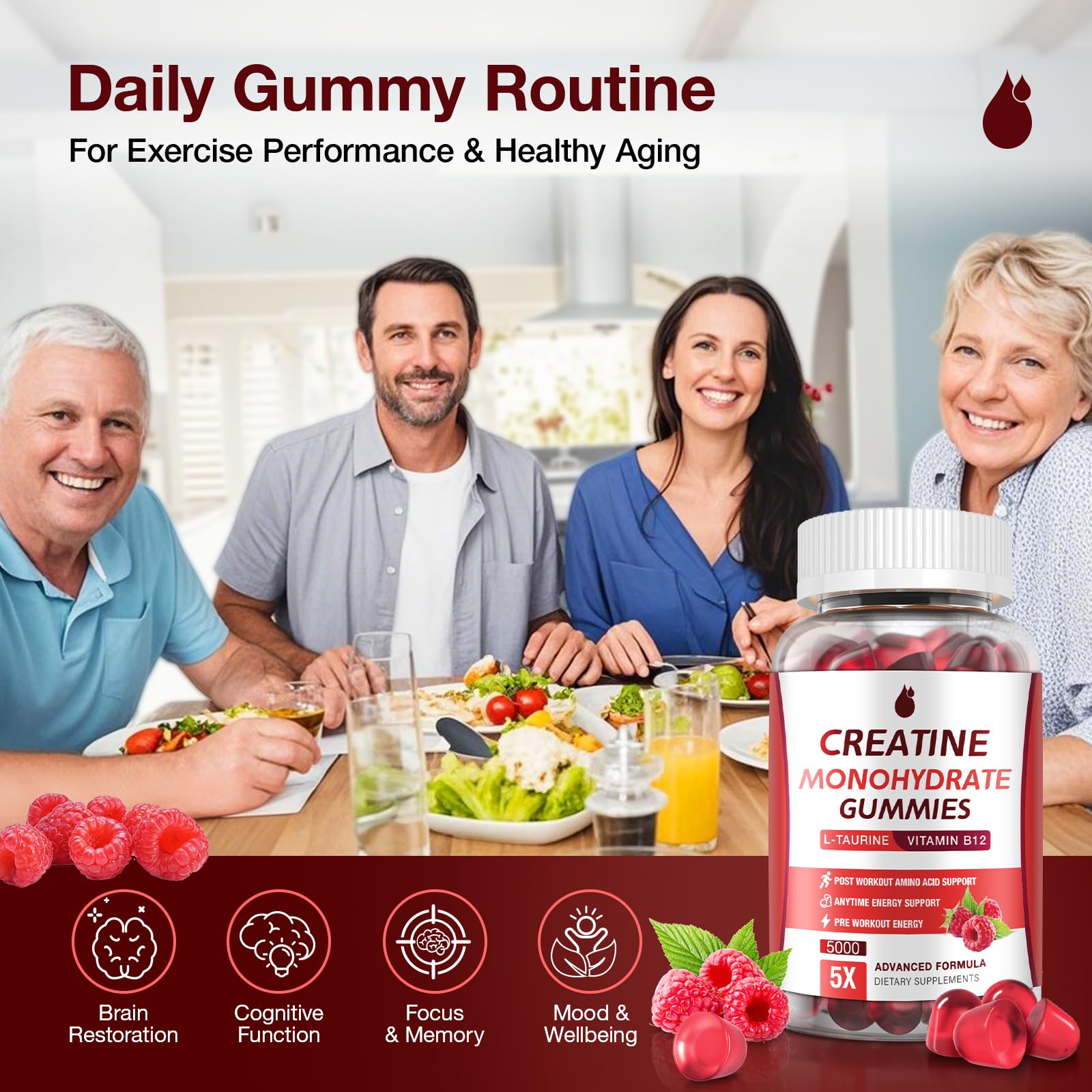MaxHemp Creatine Gummies in a gym bag for convenient access