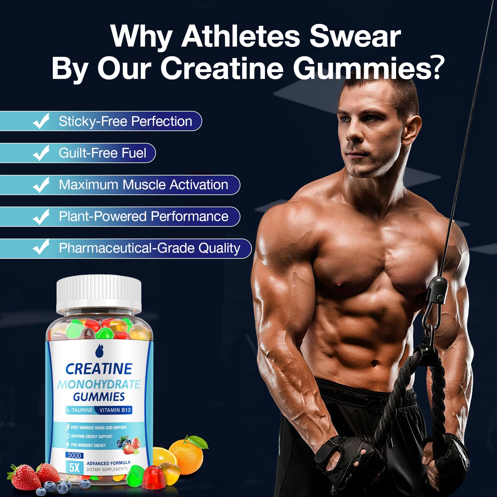 MaxHemp Creatine Gummies resealable pouch design