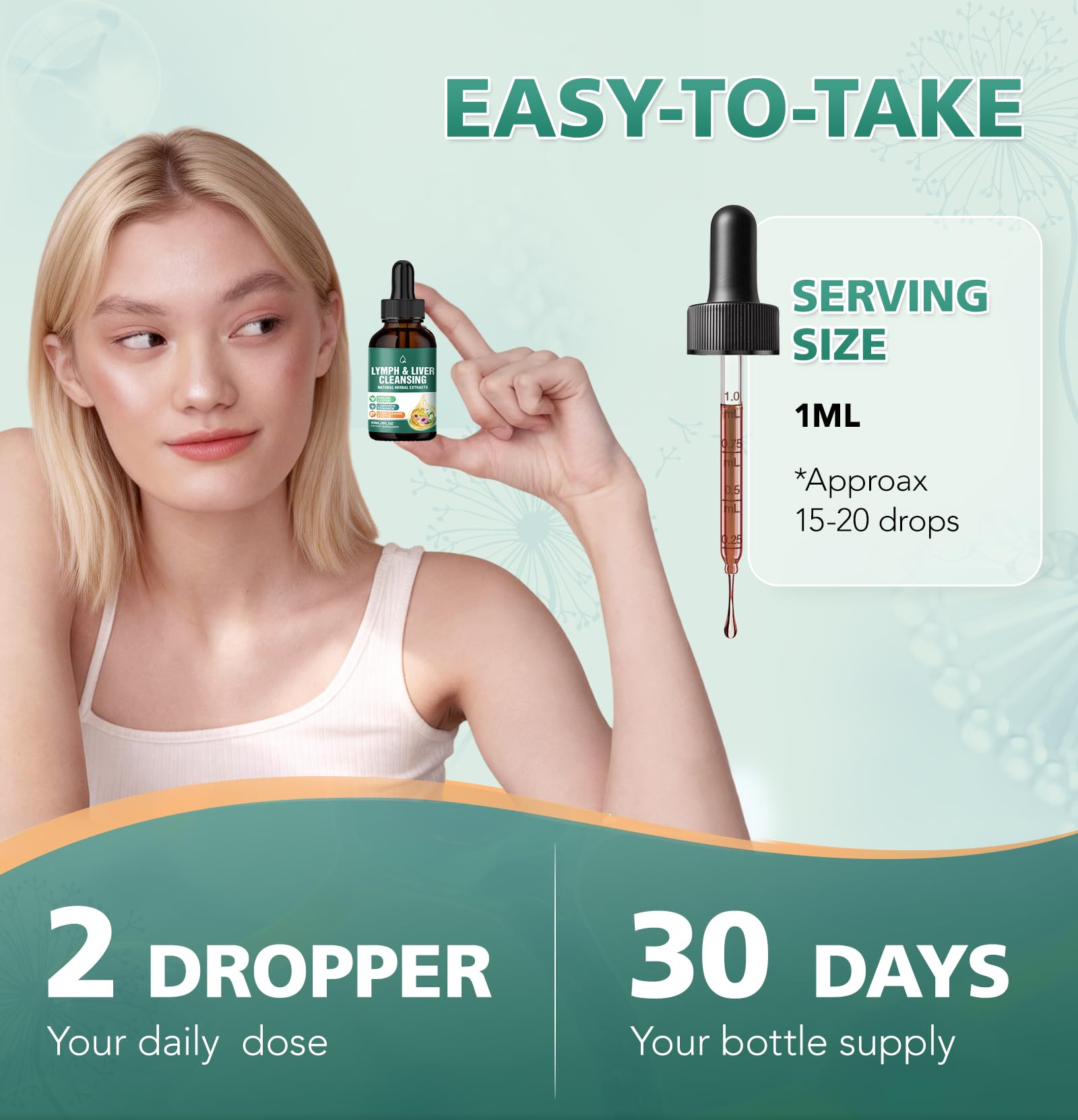 MaxHemp Lymphatic Drainage Drops 23 In 1 bottle side view
