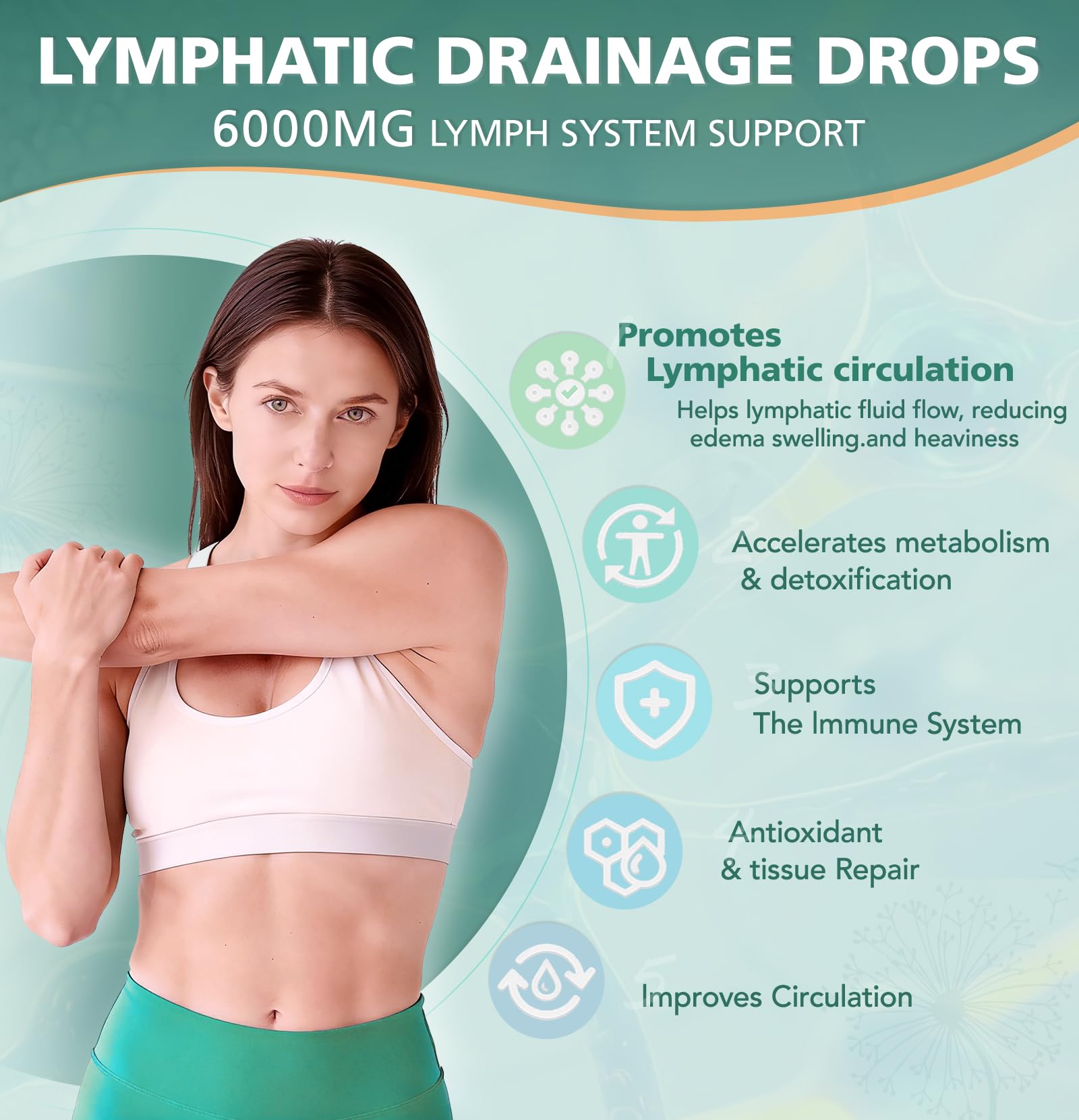 MaxHemp Lymphatic Drainage Drops 23 In 1 with dosage dropper