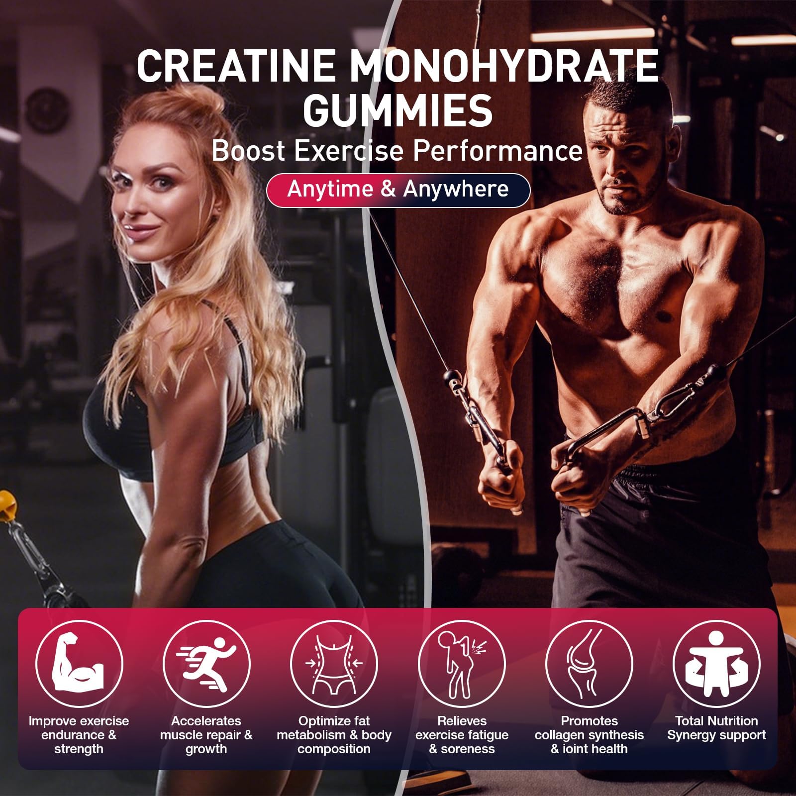 Maxhemphealth Creatine Gummies showing serving size of 4 gummies