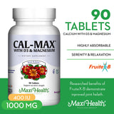 Maxi Health Cal Max supplement tablets close-up