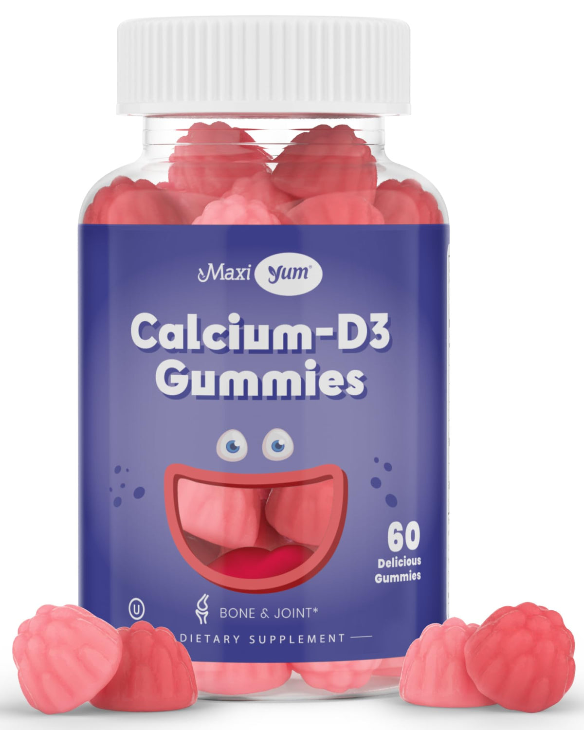 Maxi Health Calci-Licious! Gummies front view with packaging