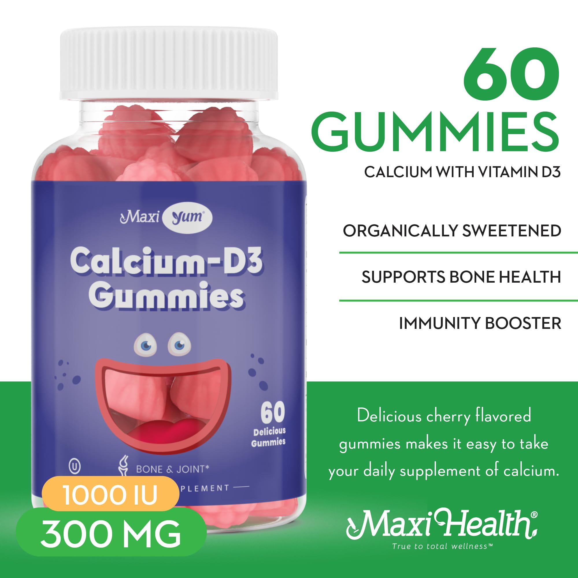 Maxi Health Calci-Licious! Gummies teddy bear shape