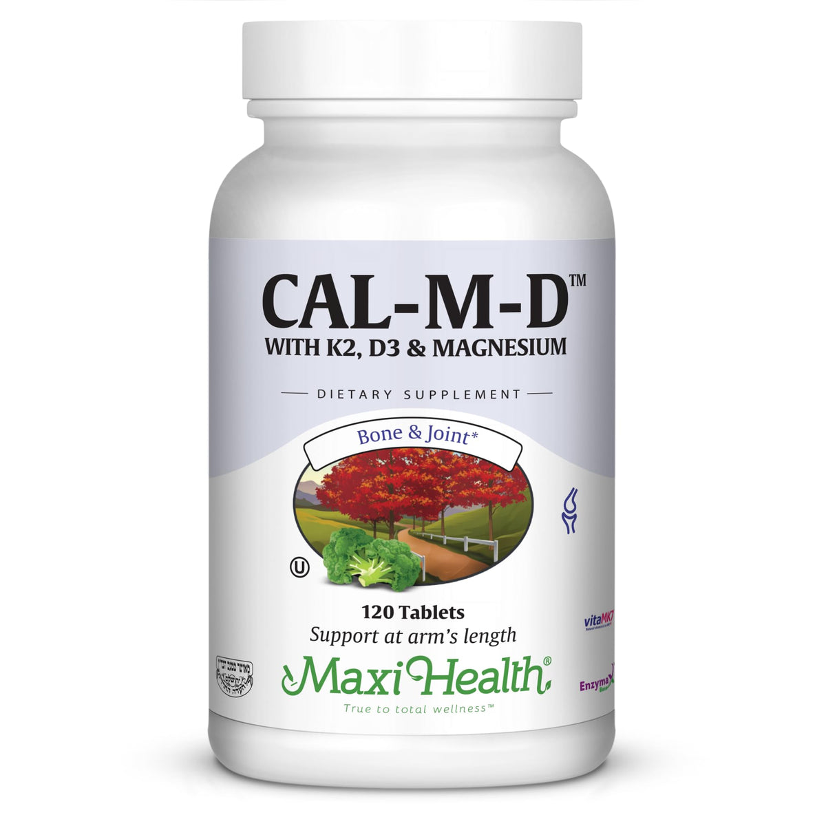 Maxi Health Calcium D3 K2 Magnesium supplement bottle front view