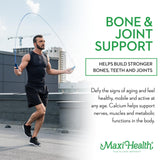 Maxi Health Calcium D3 K2 Magnesium supplement bottle side view