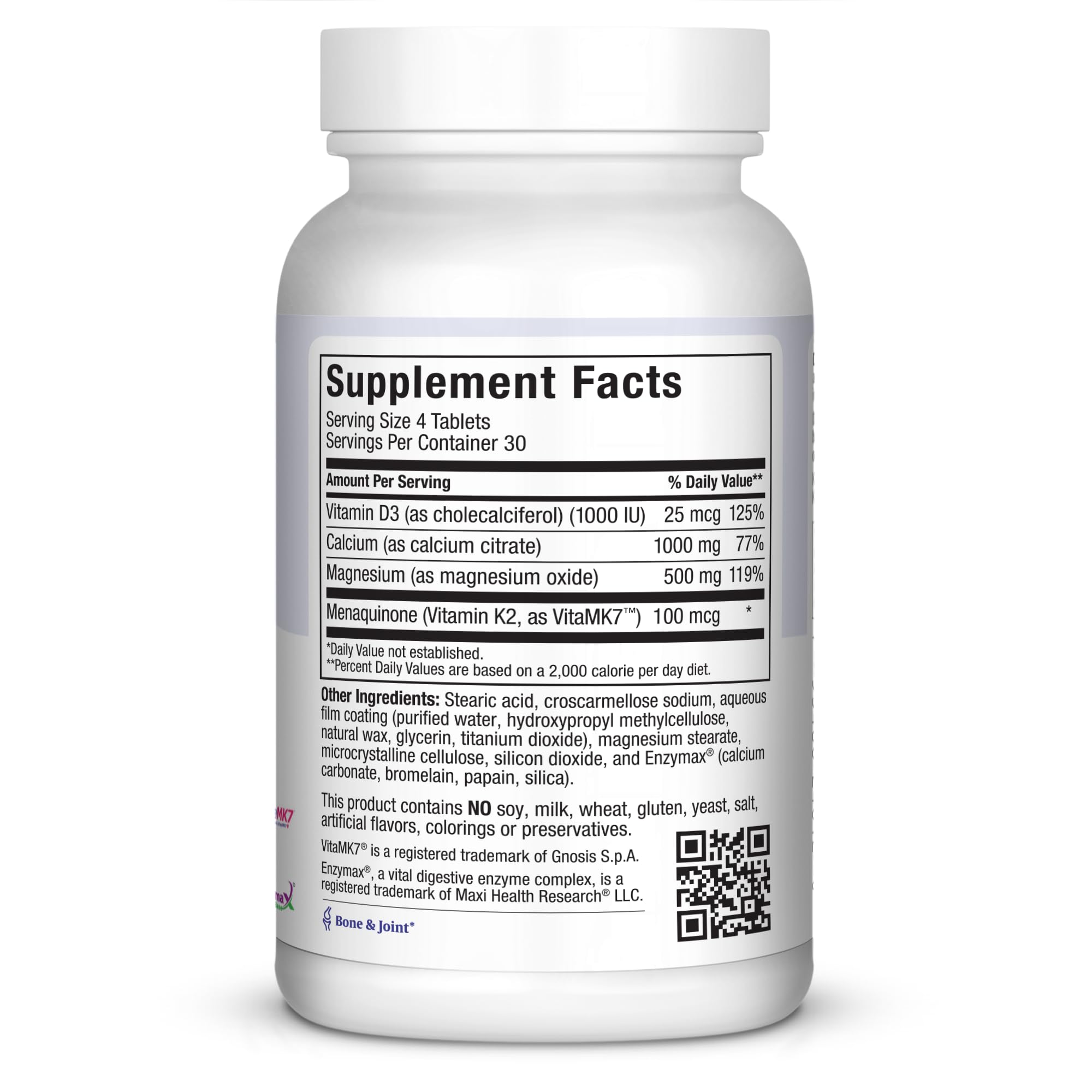 Maxi Health Calcium D3 K2 Magnesium supplement capsules close-up