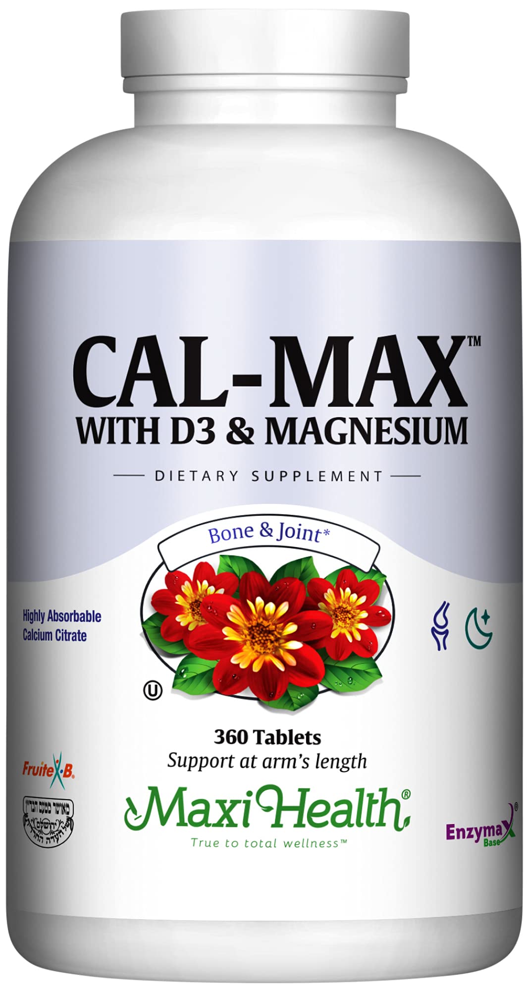 Maxi Health Calcium Supplement 345g front view