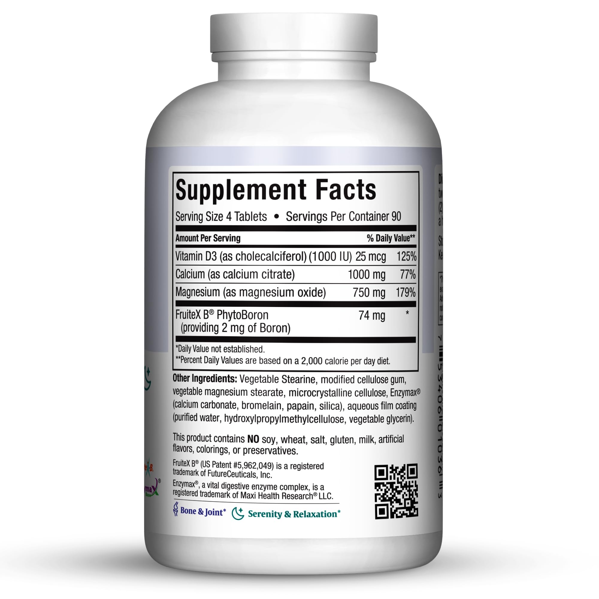 Maxi Health Calcium Supplement 345g packaging with logo