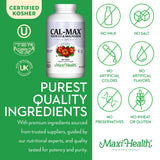 Maxi Health Calcium Supplement 345g with a measuring spoon