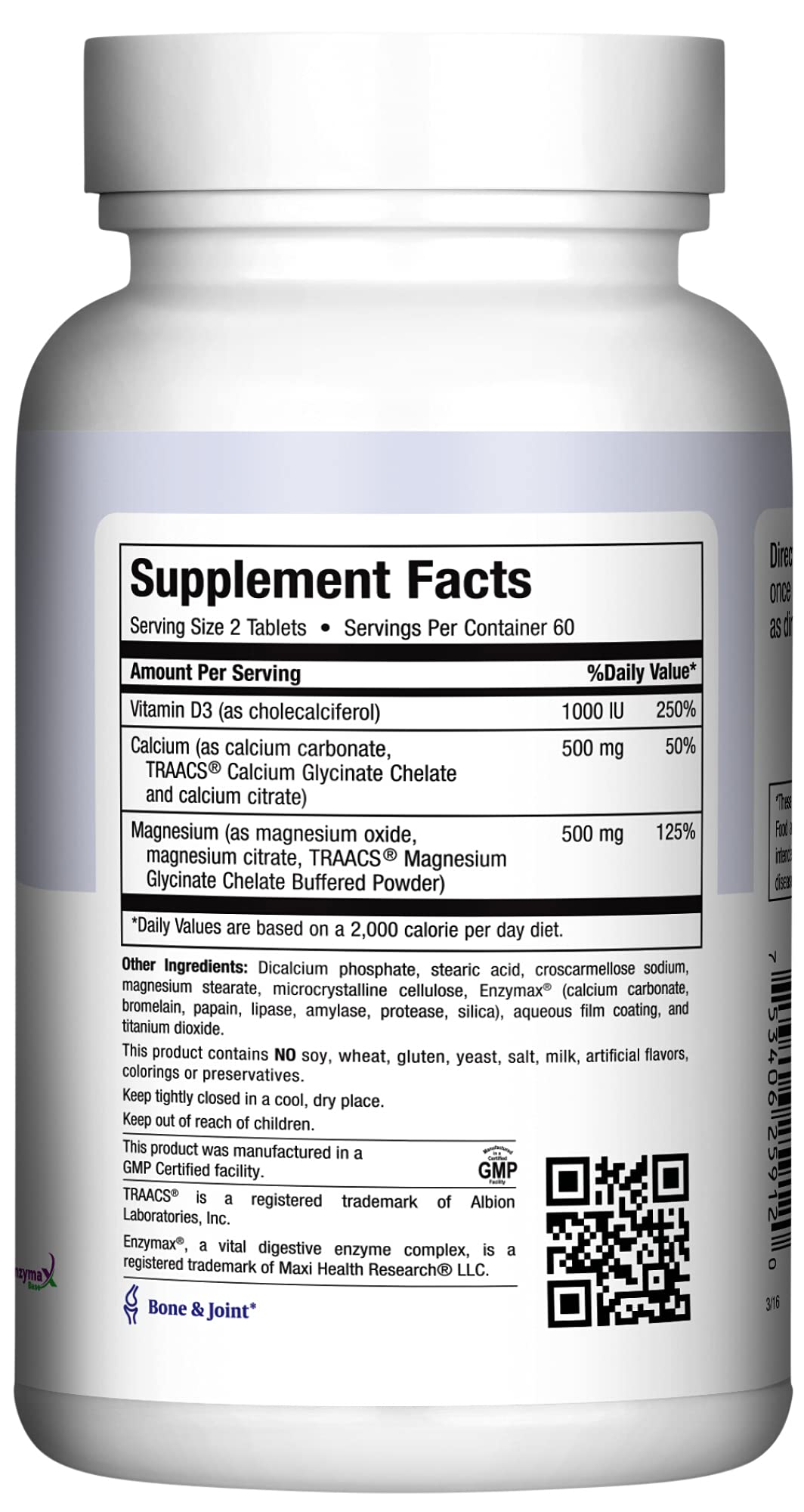 Maxi Health Calcium Supplement ingredients list