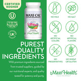 Maxi Health Calcium with D3 & Magnesium capsules with measuring spoon
