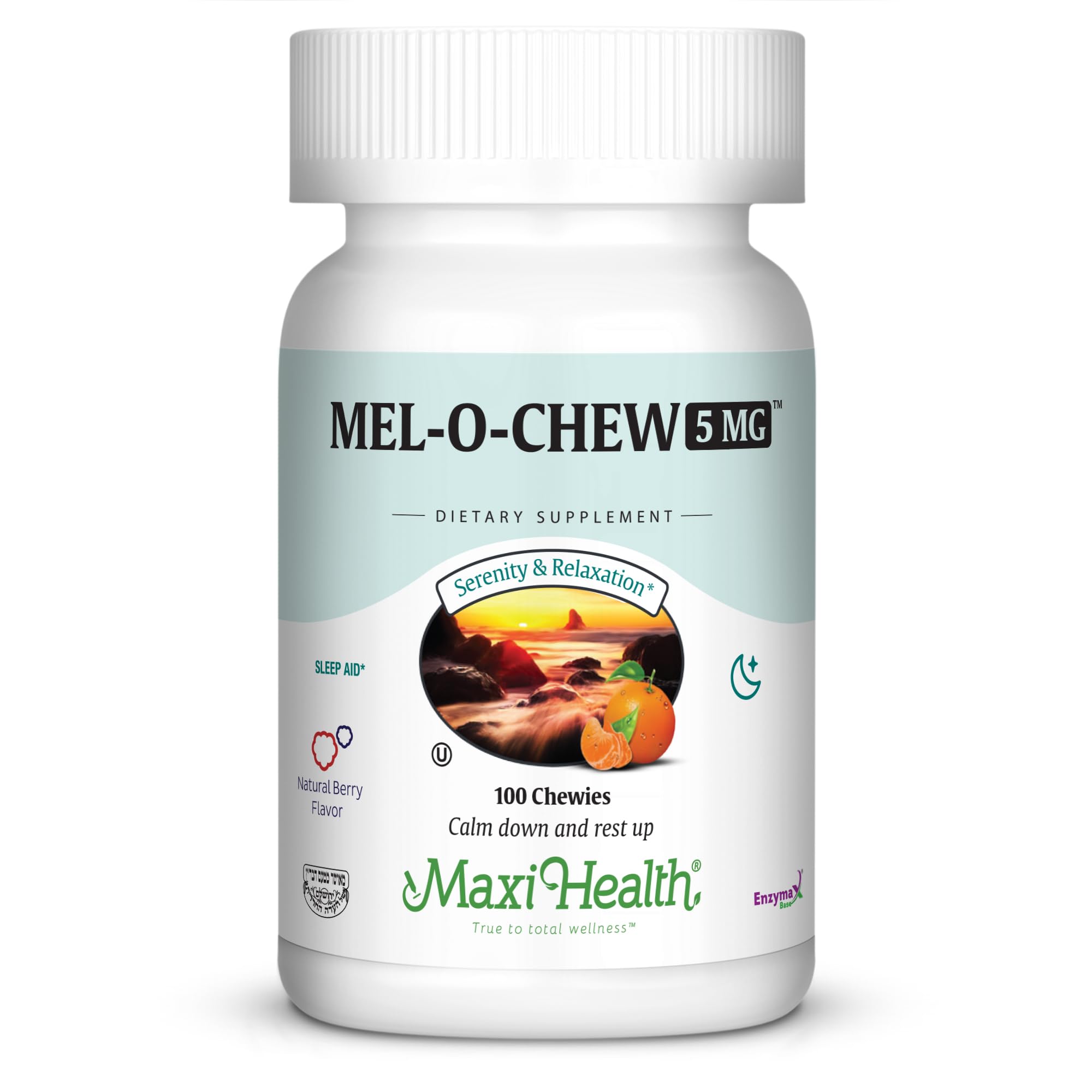 Maxi Health Chewable Melatonin 5mg Tablets front view