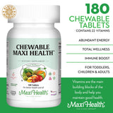 Maxi Health Chewable Multivitamin packaging side view