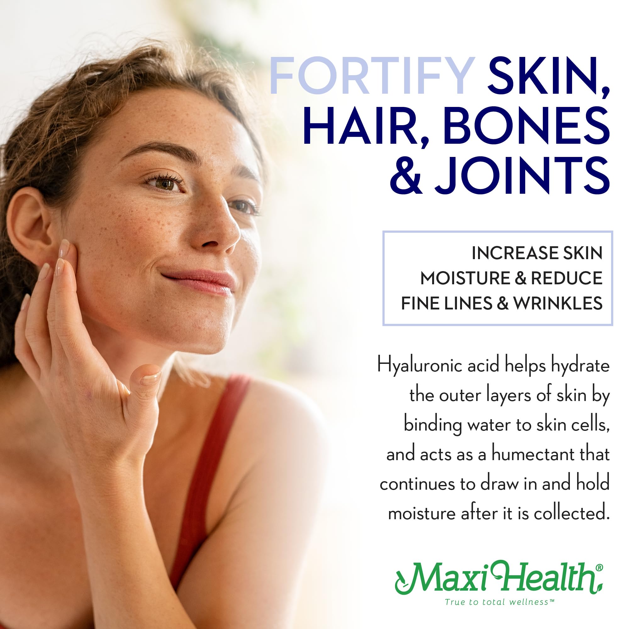 Maxi Health Collagen Capsules on a wooden table