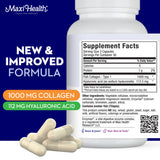 Maxi Health Collagen Supplement 1000mg Fish Type 1 capsules on a table