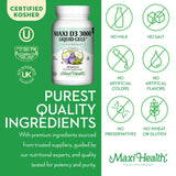 Maxi Health D3 3000 Liquid Gels ingredients list