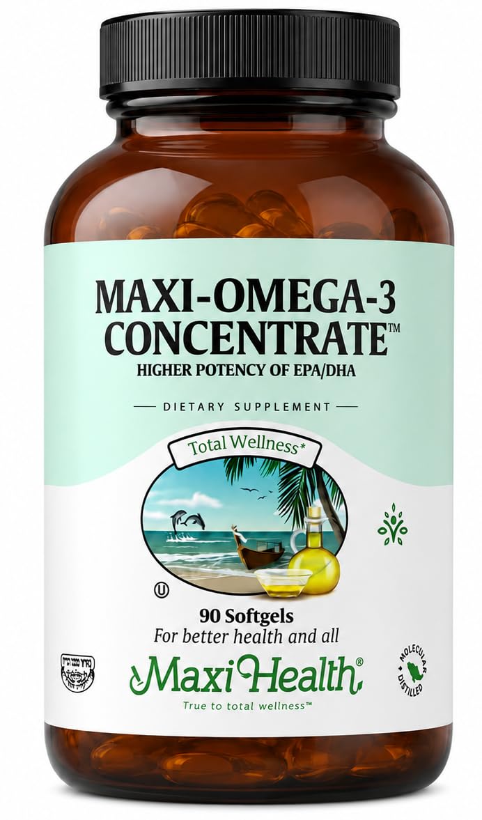 Maxi Health Fish Oil Softgels 2000mg front view