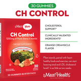 Maxi Health gummies displayed on a wooden table