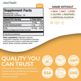 Maxi Health Iron Supplement packaging with ingredients list
