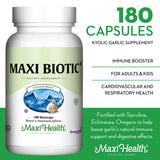 Maxi Health Kyolic Aged Garlic Capsules 400mg nutrition label