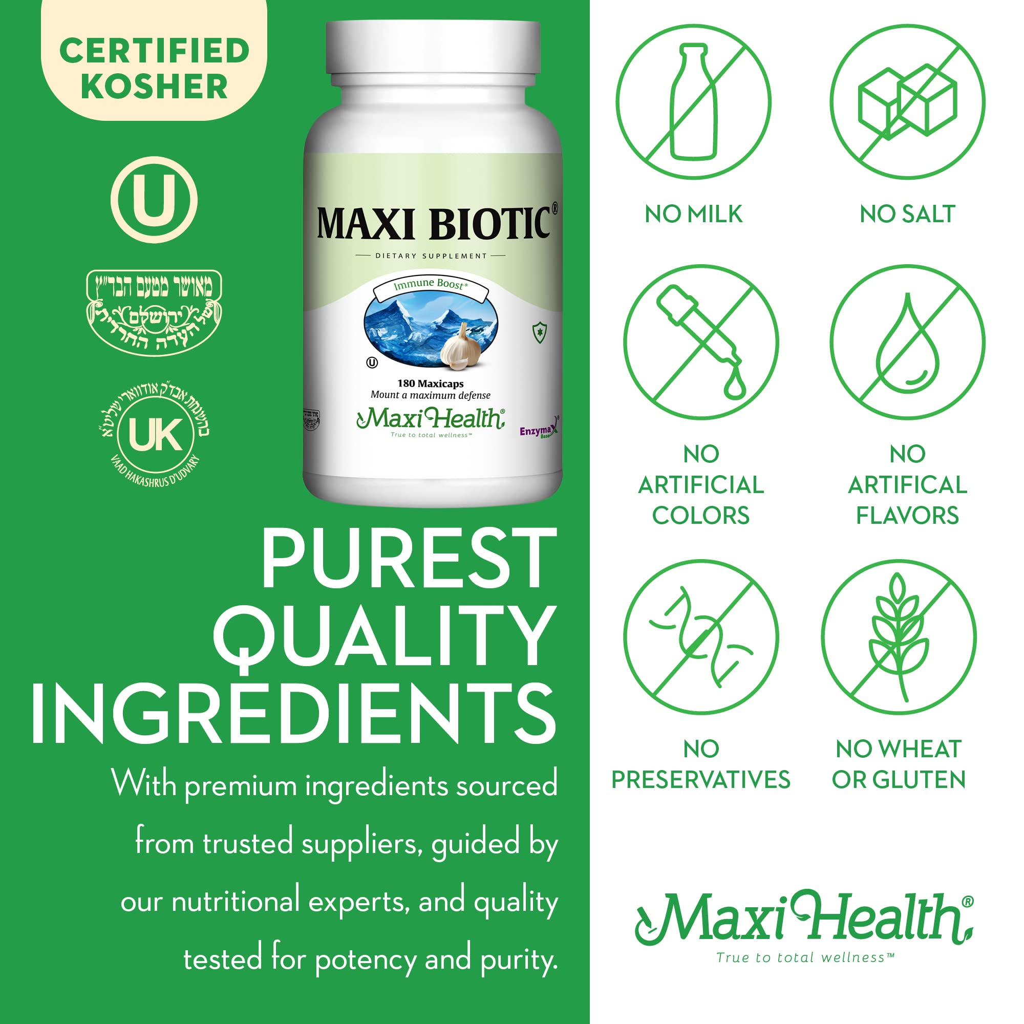Maxi Health Kyolic Aged Garlic Capsules 400mg packaging