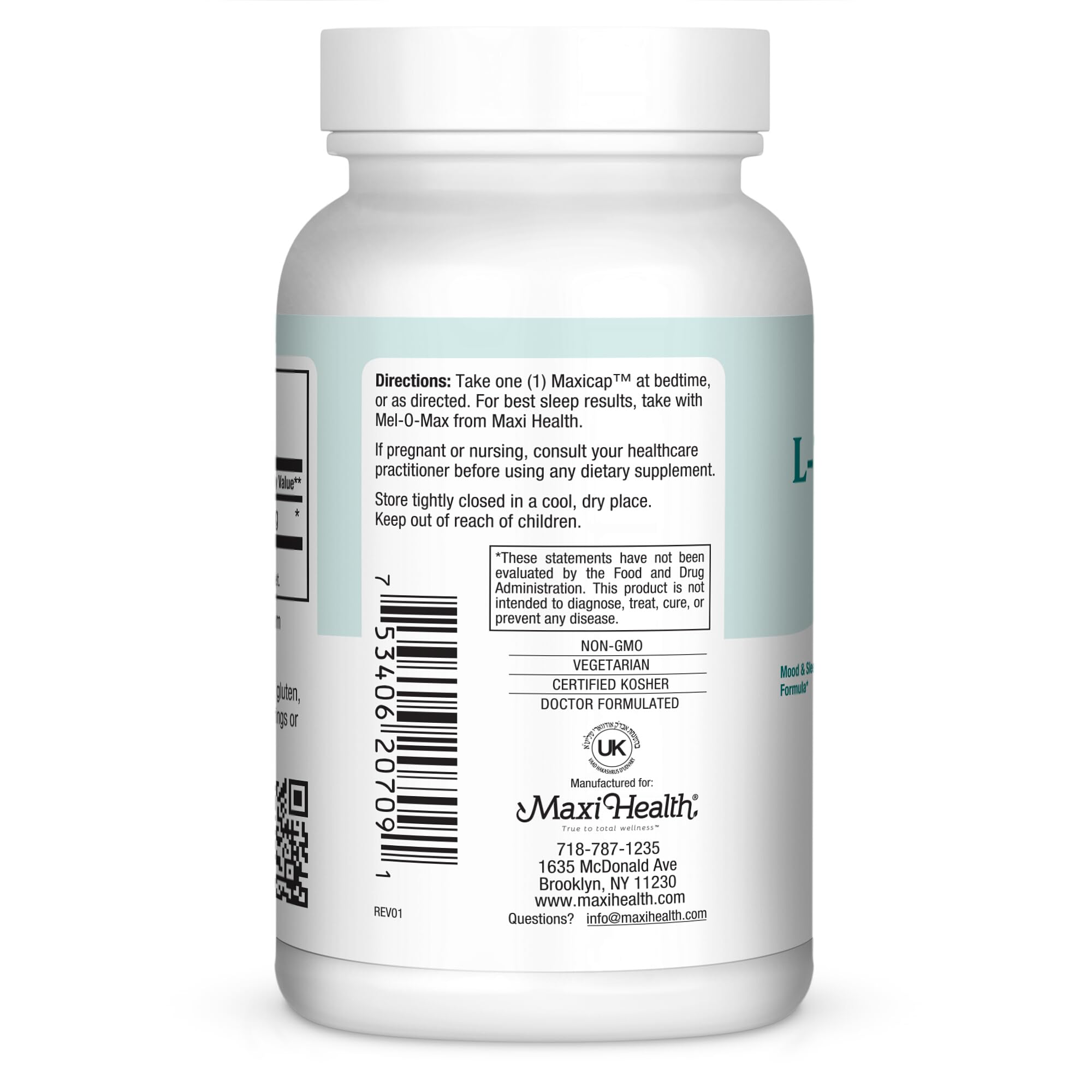Maxi Health L-Tryptophan 500mg 90 Capsules packaging