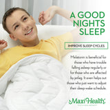 Maxi Health Liquid Melatonin for Kids 2 fl oz label close-up